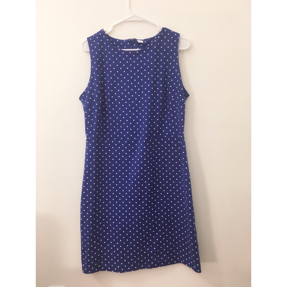 Old Navy Blue Polka Dot Midi Dress